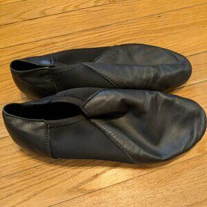 Slip-on jazz shoes, black, 10.5